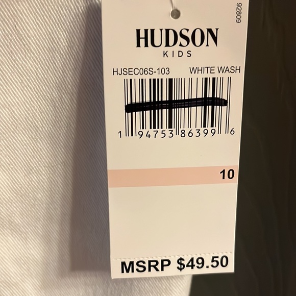 Hudson kids size 10 white shortalls. New with tags. - Picture 4 of 7